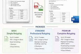 accurately retype PDF, scanned documents, and images into word