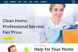 build wix cleaning company website booking service janitorial website