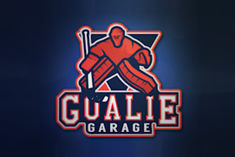design an ice hockey goalie training facility logo
