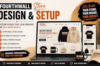 design fourth wall website setup foruthwall store setup fourthwall pod merch