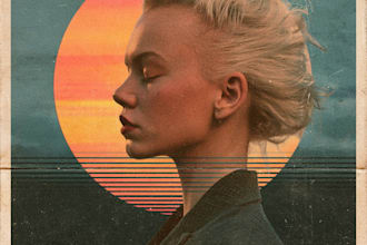 make your vintage retro album cover art