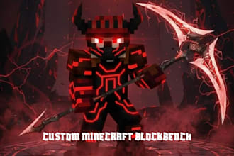 create minecraft blockbench mobs, characters and 3d models