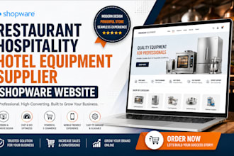 design restaurant hospitality hotel equipment supplier shopware website