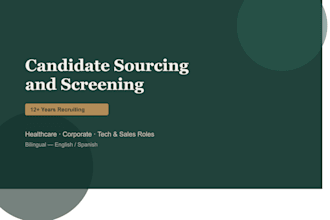 source and screen qualified candidates for your open roles