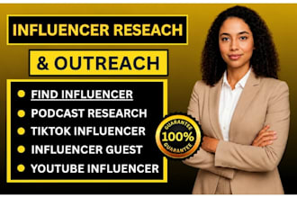 do influencer research and outreach for brand partnerships and collaborations