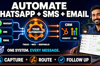 build whatsapp sms email automation with twilio wati respond io hubspot ghl
