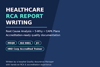 write a healthcare root cause analysis report