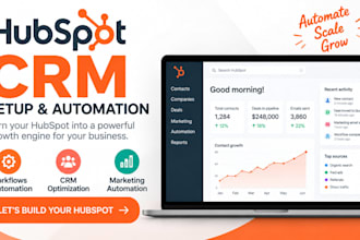 set up hubspot CRM, workflows, and marketing automation