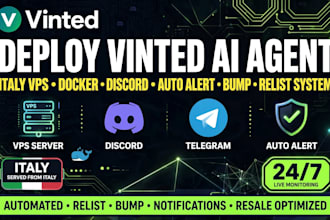 deploy vinted ai agent italy vps docker discord auto alert bump relist system