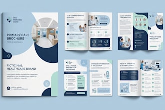design medical brochure, healthcare flyer and clinic brochure