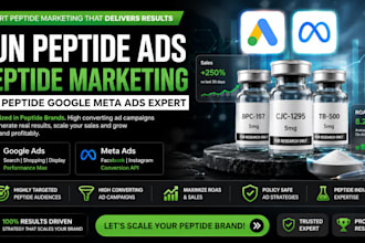 run peptide ads, peptide marketing, fix peptide google meta ads expert