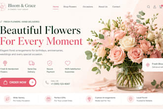 design wix florist website flower delivery flower boutique floral website