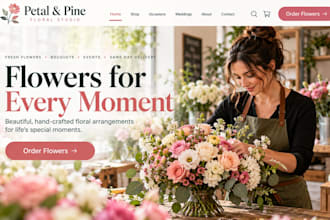 design wix florist website flower delivery flower boutique floral website