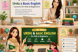 teach urdu and basic english online to kids