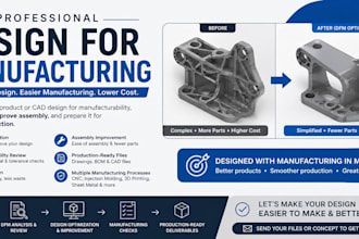deliver design for manufacturing, dfm optimization file, cad