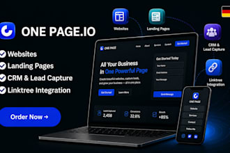build a converting one page website, one page landing page for lead generation