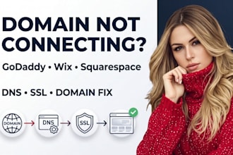 connect your godaddy domain to wix or squarespace and fix dns