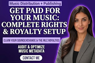 do soundexchange registration, the mlc royalty and music publishing setup