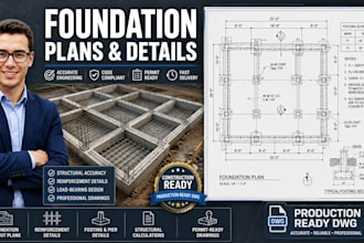 design foundation plans and structural concrete drawings