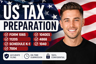 file form 1065 1120s schedule k1 7004 1040es 4868 1040 US tax preparation