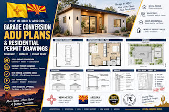 az nm adu garage conversion permit drawings