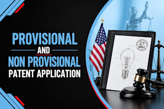 draft and file uspto provisional and non provisional patent application attorney
