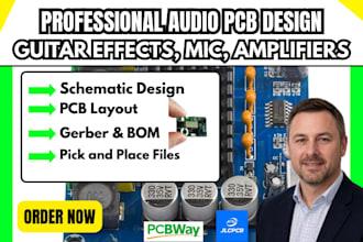 circuit schematic,pcb layout, guitar effects , mic preamp,amplifier,audio device