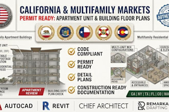 apartment unit floor plans and multifamily building drawing layout
