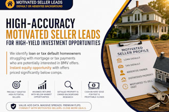 provide motivated seller leads with default or absentee background