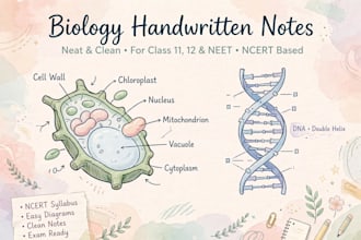 make handwritten biology notes for class 11 12 and neet