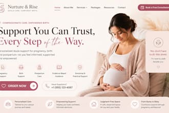 design wix doula website birth worker pregnancy support birth support website