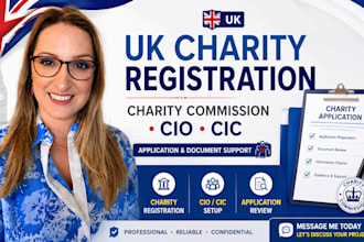 register your UK charity, cic or cio and review your application