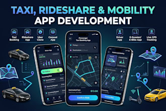 build taxi booking app rideshare uber clone gojek carpooling e scooter bike app