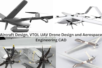 aircraft design, vtol uav drone design and aerospace engineering cad