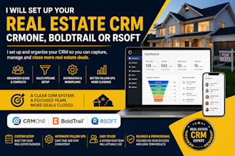 set up your real estate CRM, crmone, boldtrail or rsoft