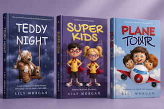 design and redesign children illustration book cover and kids educational cover