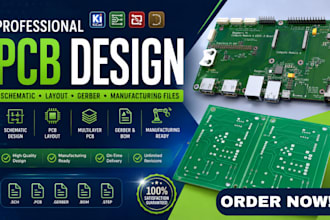 design pcb schematic, layout, gerber and manufacturing files