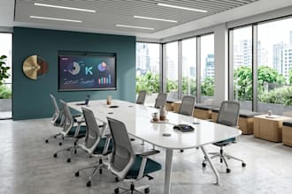 design office interior, commercial restaurant, cafe and conference room