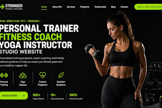 design wix personal trainer website fitness coach yoga instructor studio website