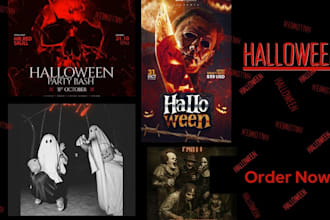 design halloween flyer halloween spooky party flyer thanksgiving event flyer