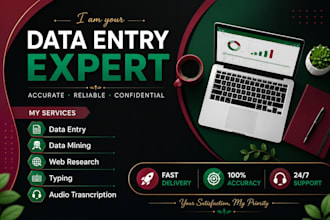 do data entry, data mining, web research and typing