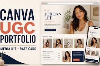design canva ugc portfolio website ugc media kit and creator portfolio