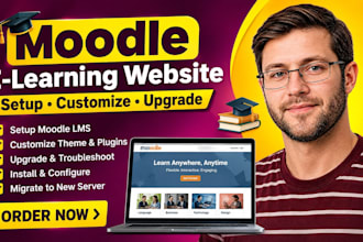 setup, customize, upgrade, install, migrate moodle, e learning website