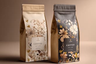 do coffee packaging, coffee bag, label design