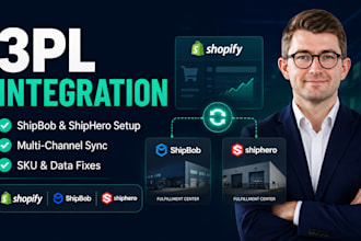 fix broken 3pl integration, shipbob setup, shiphero inventory sync