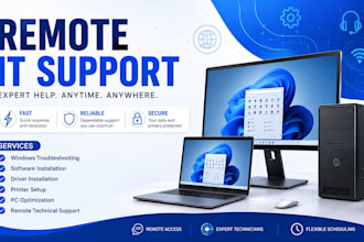 provide remote windows easy and IT technical support