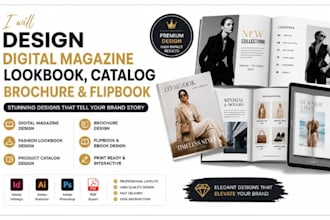 design digital magazine fashion lookbook product catalog brochure flipbook