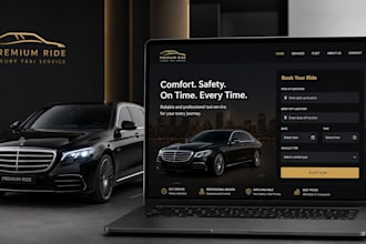 design chauffeur, limousine and taxi booking website