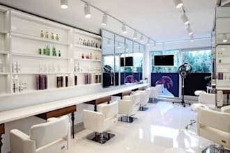 iconic beauty salon spa nail salon interior with 3d rendering