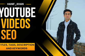 do keywords research, SEO optimization for youtube videos